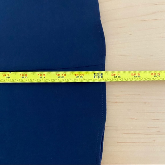 Drew Hannah Navy Ruffle Mock Neck Keyhole Blouse - Picture 6 of 16